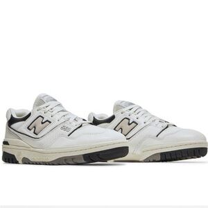 New Balance 550 White and Black Sneakers